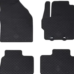 vidaXL Alfombrilla de Coche 4 pcs Negro Goma Sale