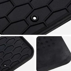 vidaXL Piezas Y Accesorios Para Vehículos-Alfombrilla de Coche 4 pcs Negro Goma