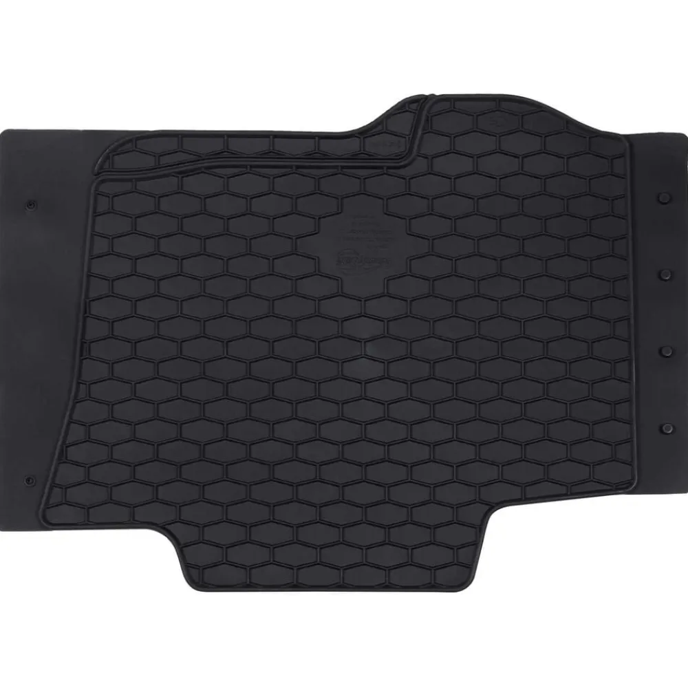 vidaXL Piezas Y Accesorios Para Vehículos-Alfombrilla de Coche 3 pcs Negro Goma