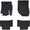 vidaXL Alfombrilla de Coche 4 pcs Negro Goma New