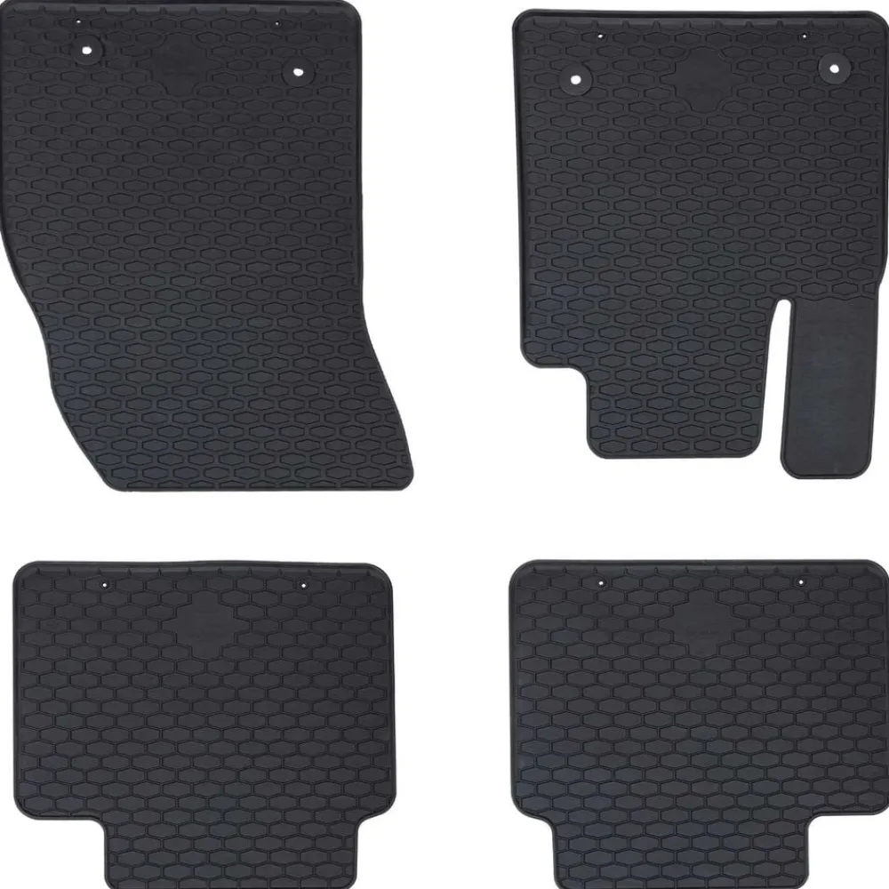 vidaXL Alfombrilla de Coche 4 pcs Negro Goma Best