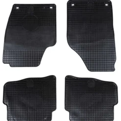 vidaXL Alfombrilla de Coche 4 pcs Negro Goma Online