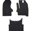 vidaXL Piezas Y Accesorios Para Vehículos-Alfombrilla de Coche 3 pcs Negro Goma
