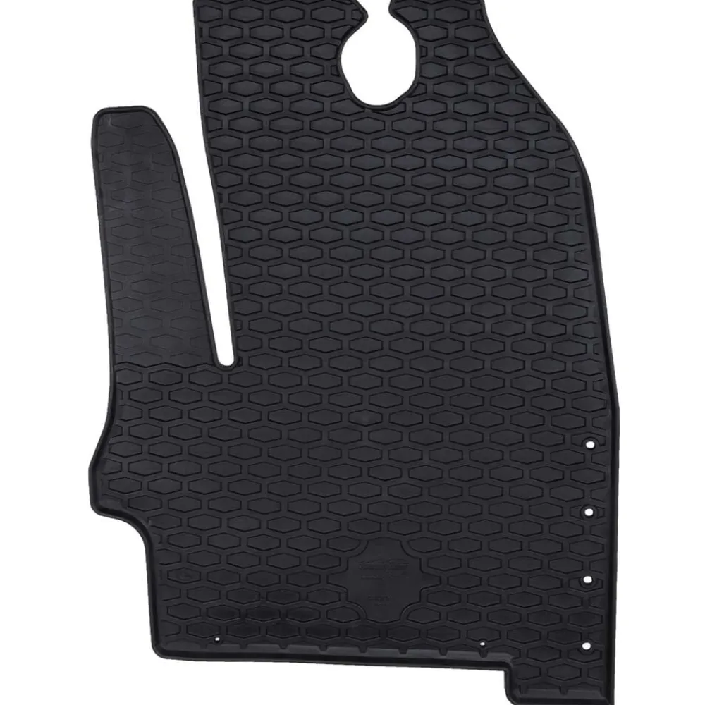 vidaXL Piezas Y Accesorios Para Vehículos-Alfombrilla de Coche 3 pcs Negro Goma