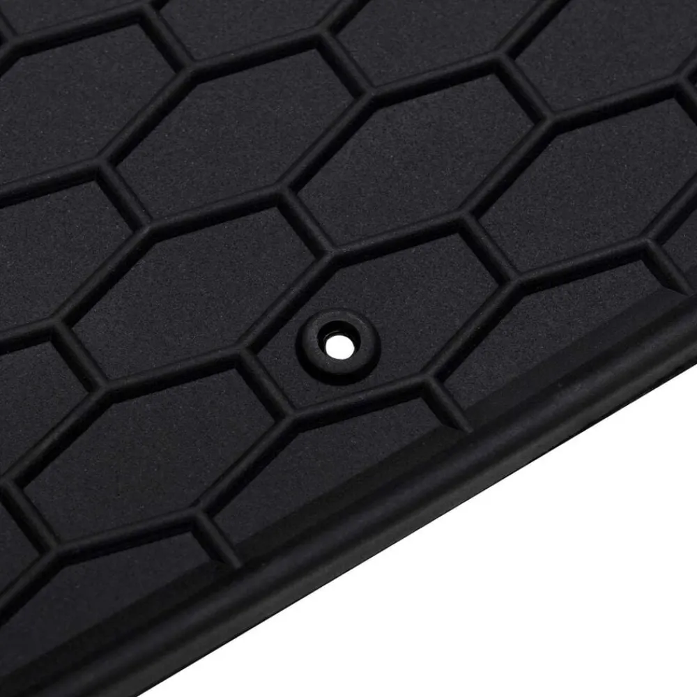 vidaXL Piezas Y Accesorios Para Vehículos-Alfombrilla de Coche 3 pcs Negro Goma