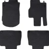 vidaXL Piezas Y Accesorios Para Vehículos-Alfombrilla de Coche 4 pcs Negro Goma