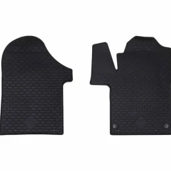 vidaXL Piezas Y Accesorios Para Vehículos-Alfombrilla de Coche 2 pcs Negro Goma