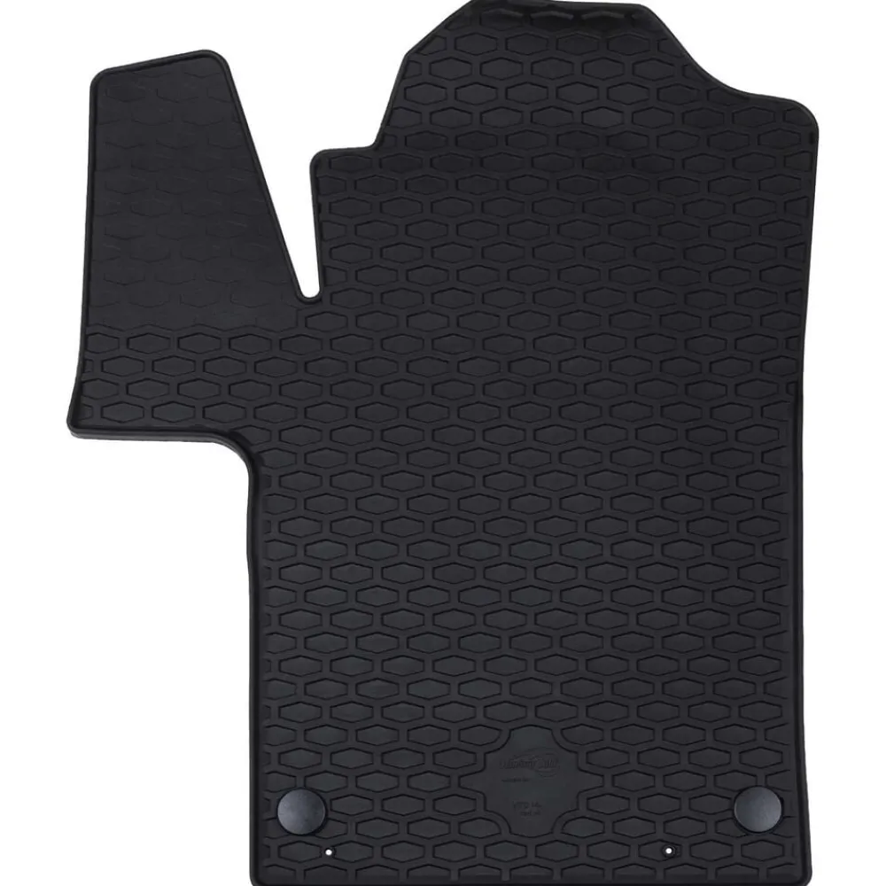 vidaXL Piezas Y Accesorios Para Vehículos-Alfombrilla de Coche 2 pcs Negro Goma