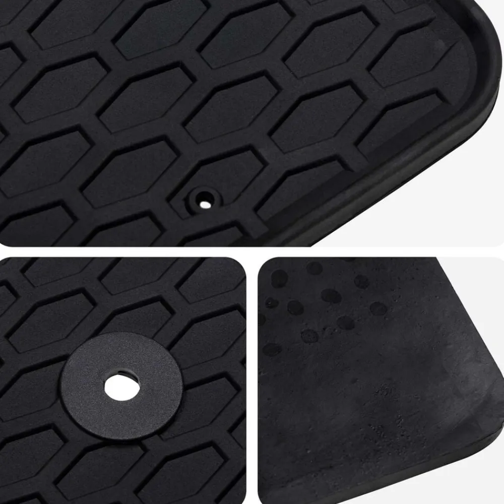 vidaXL Alfombrilla de Coche 3 pcs Negro Goma Sale