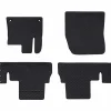 vidaXL Piezas Y Accesorios Para Vehículos-Alfombrilla de Coche 4 pcs Negro Goma