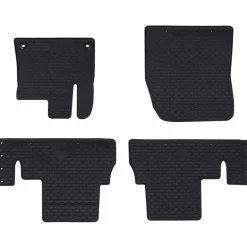 vidaXL Piezas Y Accesorios Para Vehículos-Alfombrilla de Coche 4 pcs Negro Goma