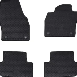vidaXL Alfombrilla de Coche 4 pcs Negro Goma Online
