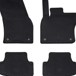 vidaXL Alfombrilla de Coche 4 pcs Negro Goma Sale