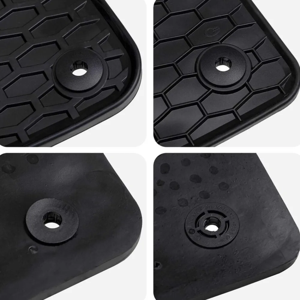 vidaXL Alfombrilla de Coche 4 pcs Negro Goma Sale