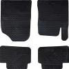 vidaXL Piezas Y Accesorios Para Vehículos-Alfombrilla de Coche 4 pcs Negro Goma