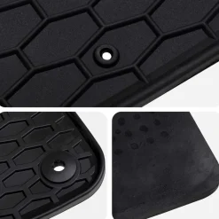 vidaXL Alfombrilla de Coche 4 pcs Negro Goma New