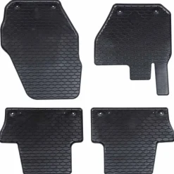 vidaXL Alfombrilla de Coche 4 pcs Negro Goma Sale