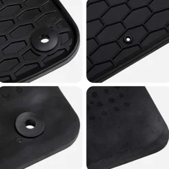 vidaXL Alfombrilla de Coche 4 pcs Negro Goma Online