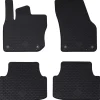vidaXL Piezas Y Accesorios Para Vehículos-Alfombrilla de Coche 4 pcs Negro Goma