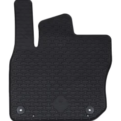 vidaXL Piezas Y Accesorios Para Vehículos-Alfombrilla de Coche 4 pcs Negro Goma