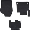 vidaXL Piezas Y Accesorios Para Vehículos-Alfombrilla de Coche 3 pcs Negro Goma
