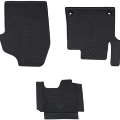 vidaXL Piezas Y Accesorios Para Vehículos-Alfombrilla de Coche 3 pcs Negro Goma