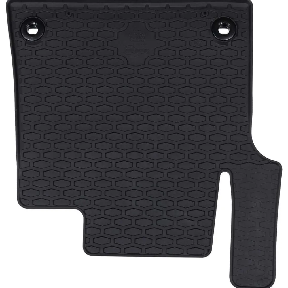 vidaXL Piezas Y Accesorios Para Vehículos-Alfombrilla de Coche 3 pcs Negro Goma