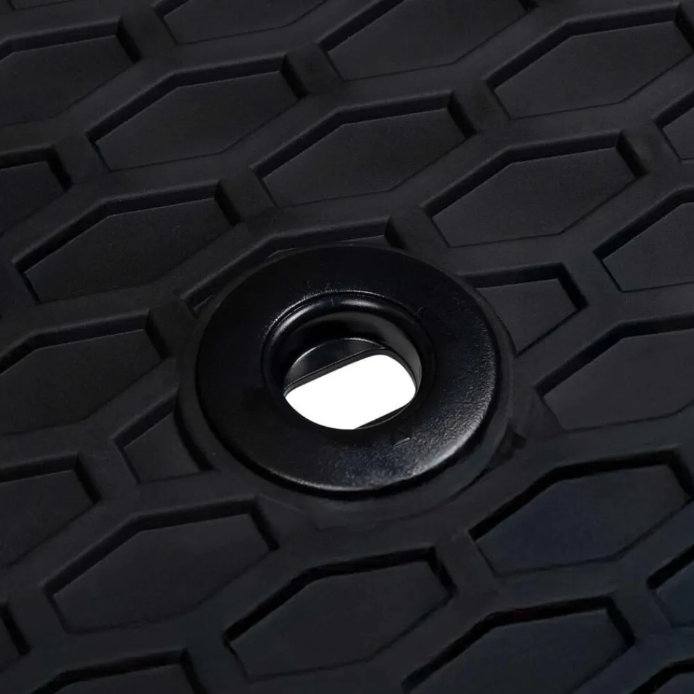vidaXL Piezas Y Accesorios Para Vehículos-Alfombrilla de Coche 3 pcs Negro Goma
