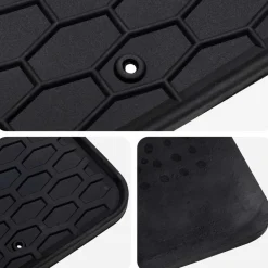 vidaXL Piezas Y Accesorios Para Vehículos-Alfombrilla de Coche 4 pcs Negro Goma