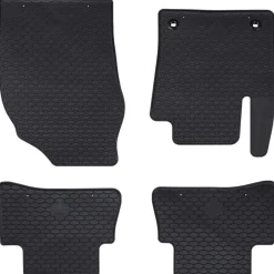 vidaXL Alfombrilla de Coche 4 pcs Negro Goma Best