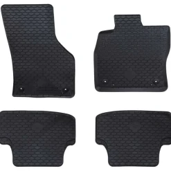 vidaXL Alfombrilla de Coche 4 pcs Negro Goma Sale