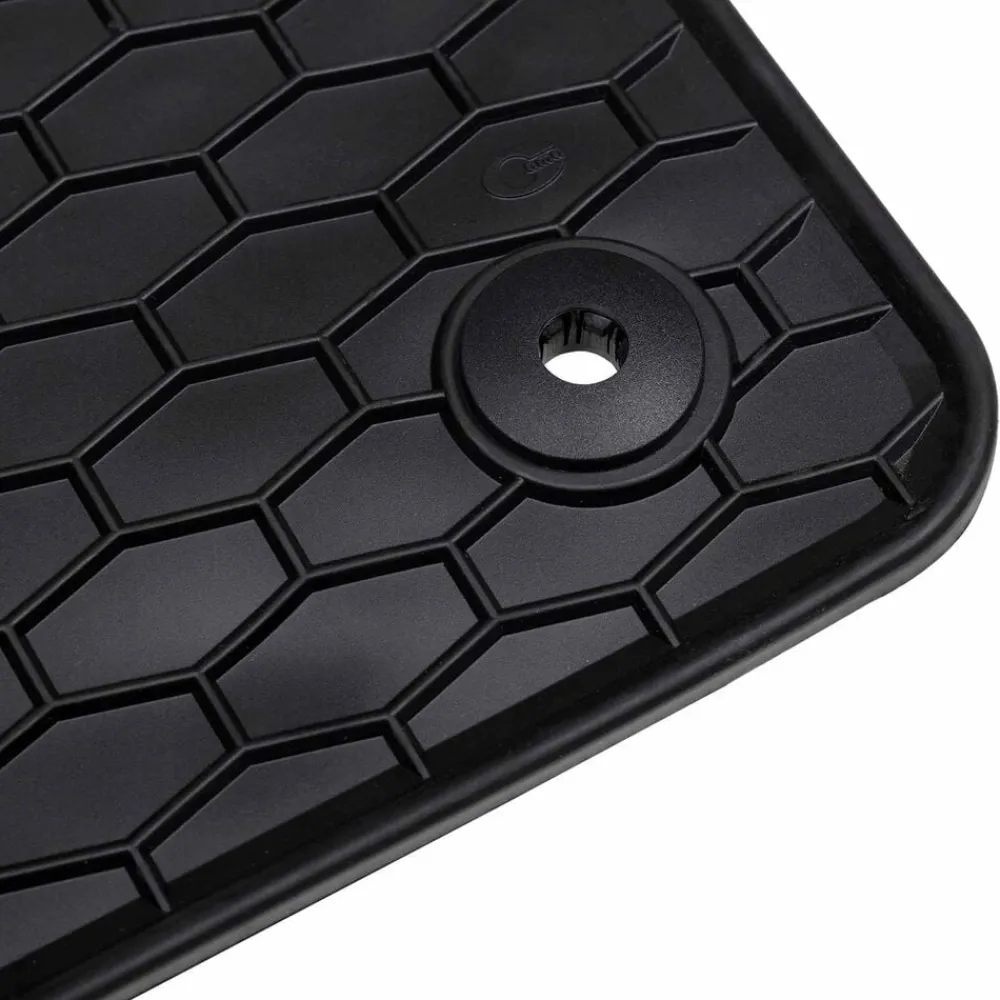 vidaXL Alfombrilla de Coche 4 pcs Negro Goma Sale