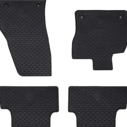 vidaXL Alfombrilla de Coche 4 pcs Negro Goma Clearance