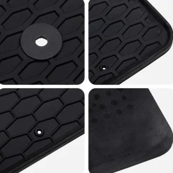 vidaXL Piezas Y Accesorios Para Vehículos-Alfombrilla de Coche 4 pcs Negro Goma