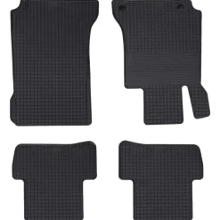vidaXL Piezas Y Accesorios Para Vehículos-Alfombrilla de Coche 4 pcs Negro Goma