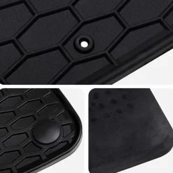 vidaXL Alfombrilla de Coche 4 pcs Negro Goma Sale