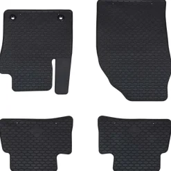 vidaXL Piezas Y Accesorios Para Vehículos-Alfombrilla de Coche 4 pcs Negro Goma