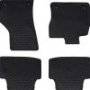 vidaXL Piezas Y Accesorios Para Vehículos-Alfombrilla de Coche 4 pcs Negro Goma