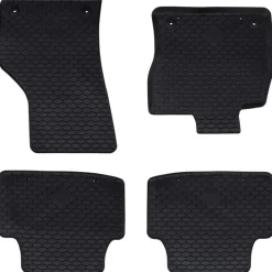 vidaXL Piezas Y Accesorios Para Vehículos-Alfombrilla de Coche 4 pcs Negro Goma