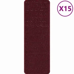vidaXL Alfombrillas Antideslizantes para Escalera 15 pcs Burdeos Sale