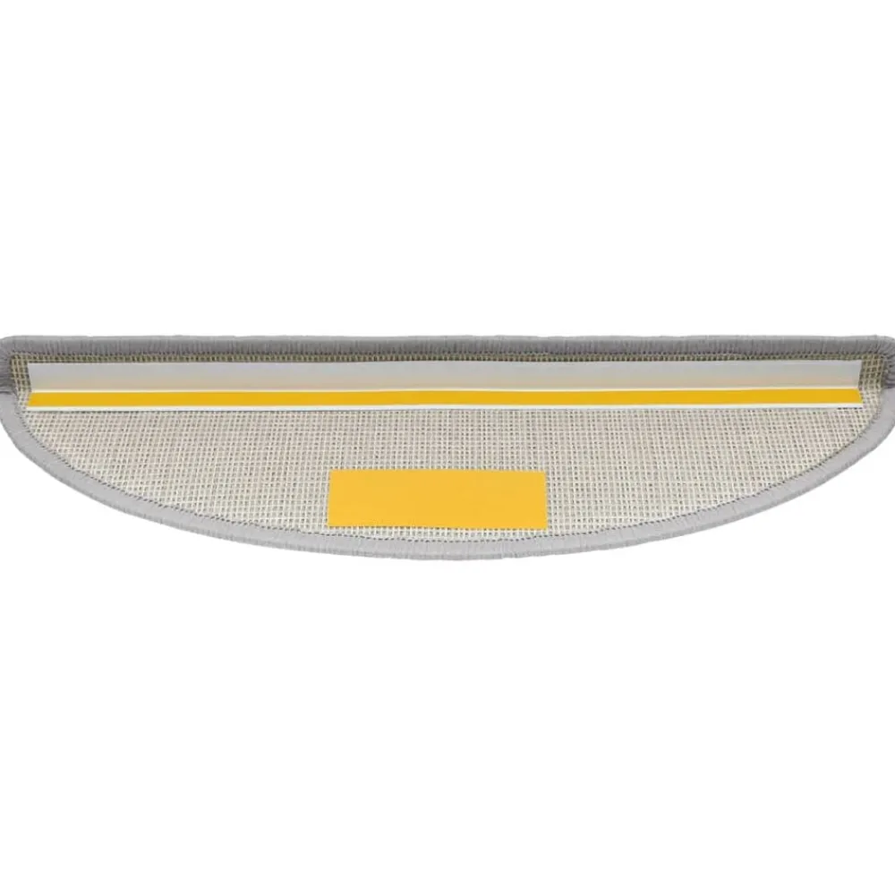 vidaXL Alfombrillas de escalera 15 unidades 56x17x3 cm Gris claro
