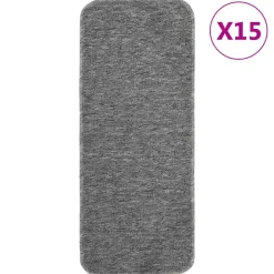 vidaXL Productos Del Hogar-Alfombrillas de escalera 15 uds rectangular 60x25 cm