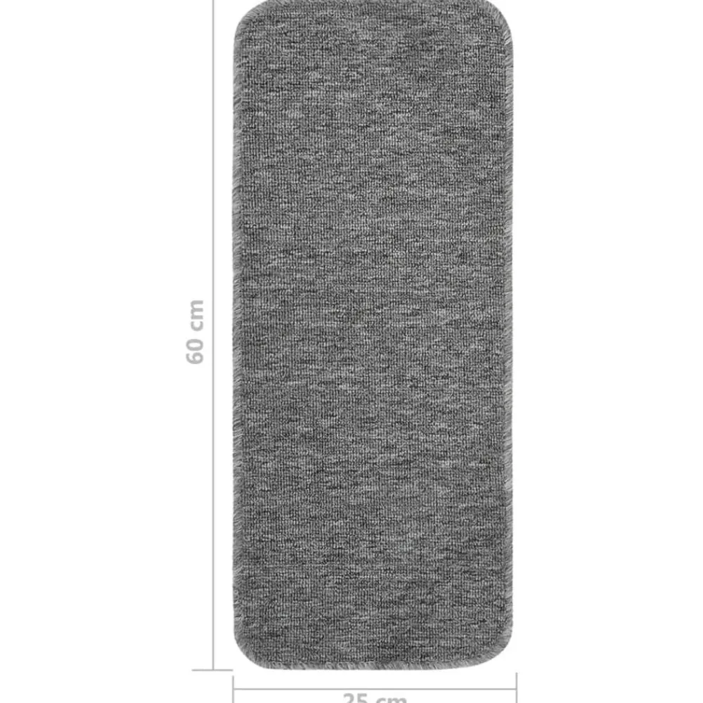 vidaXL Productos Del Hogar-Alfombrillas de escalera 15 uds rectangular 60x25 cm