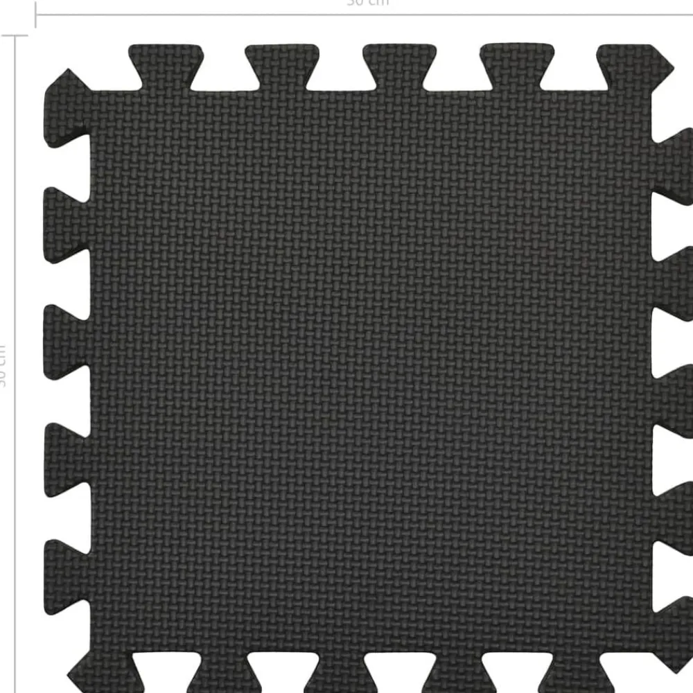 vidaXL Alfombrillas de goma EVA negra 54 uds 4,86㎡ Best