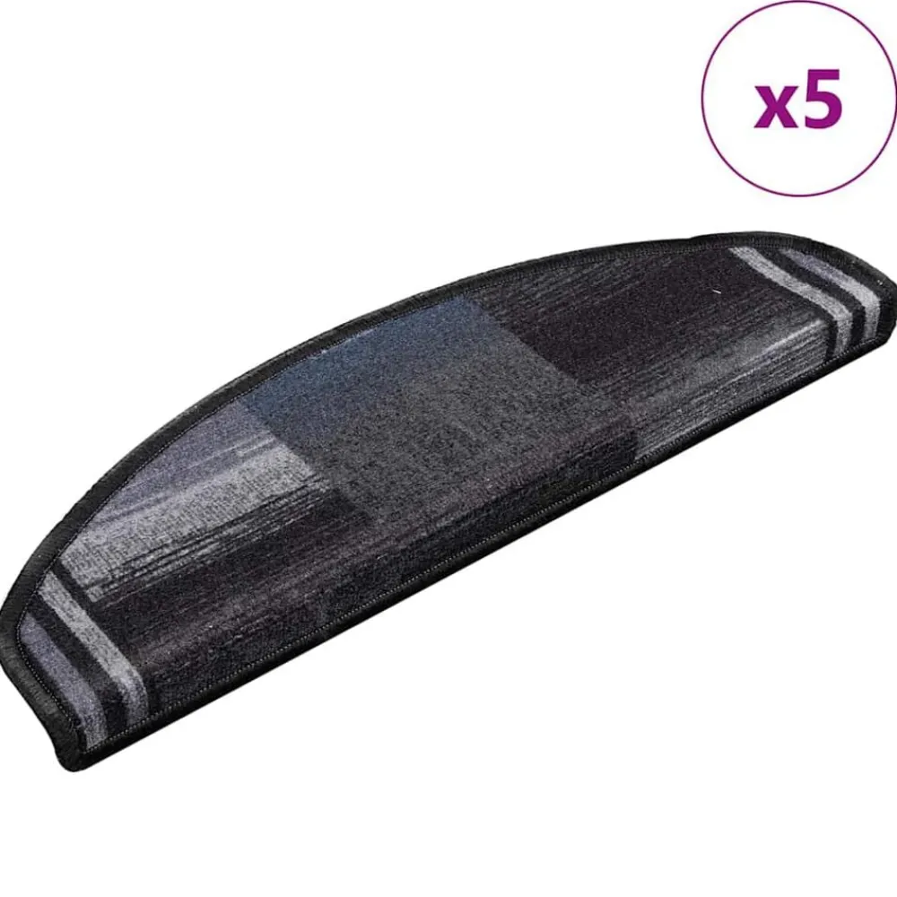 vidaXL Productos Del Hogar-Alfombrillas escalera autoadhesivas 5uds 65x21x4cm