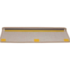 vidaXL Productos Del Hogar-Alfombrillas para escaleras 15 unidades 65x21x4 cm Marrón claro Borde rectangular
