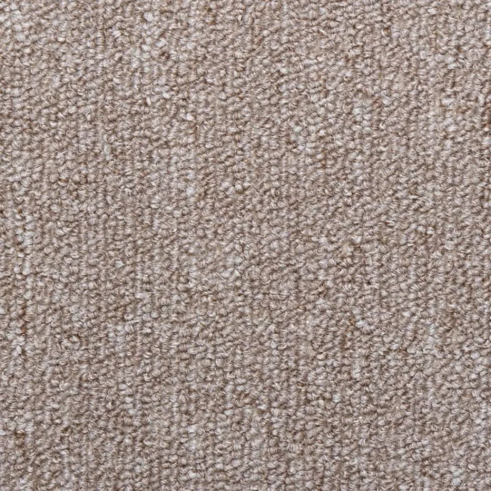 vidaXL Productos Del Hogar-Alfombrillas para escaleras 15 unidades 65x21x4 cm Marrón claro Borde rectangular