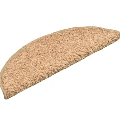 vidaXL Alfombrillas para escaleras doradas, 15 unidades, 56 x 17 x 3 cm, semicirculares Dorado New