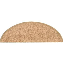 vidaXL Alfombrillas para escaleras doradas, 15 unidades, 56 x 17 x 3 cm, semicirculares Dorado New