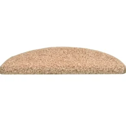 vidaXL Alfombrillas para escaleras doradas, 15 unidades, 56 x 17 x 3 cm, semicirculares Dorado New